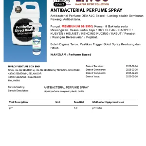 Spray Pewangi Antibacterial-Bunuh Kuman (Antibacterial Parfume) - Image 4