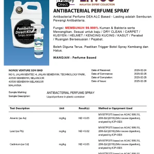 Spray Pewangi Antibacterial-Bunuh Kuman (Antibacterial Parfume) - Image 3