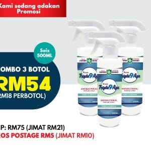 Bundle 3 Botol Triple9 Aps Antibacterial Parfume 500ml - Image 1
