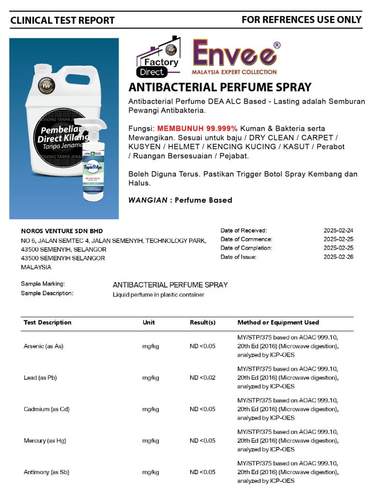 LABTEST-ANTIBACTERIAL PERFUME TRIPLE 9-01