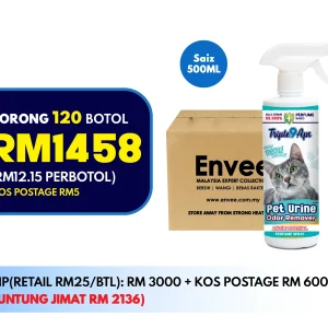 MEOW CARTON 120 Botol Triple9 Aps Antibacterial Parfume 500ml - Image 1